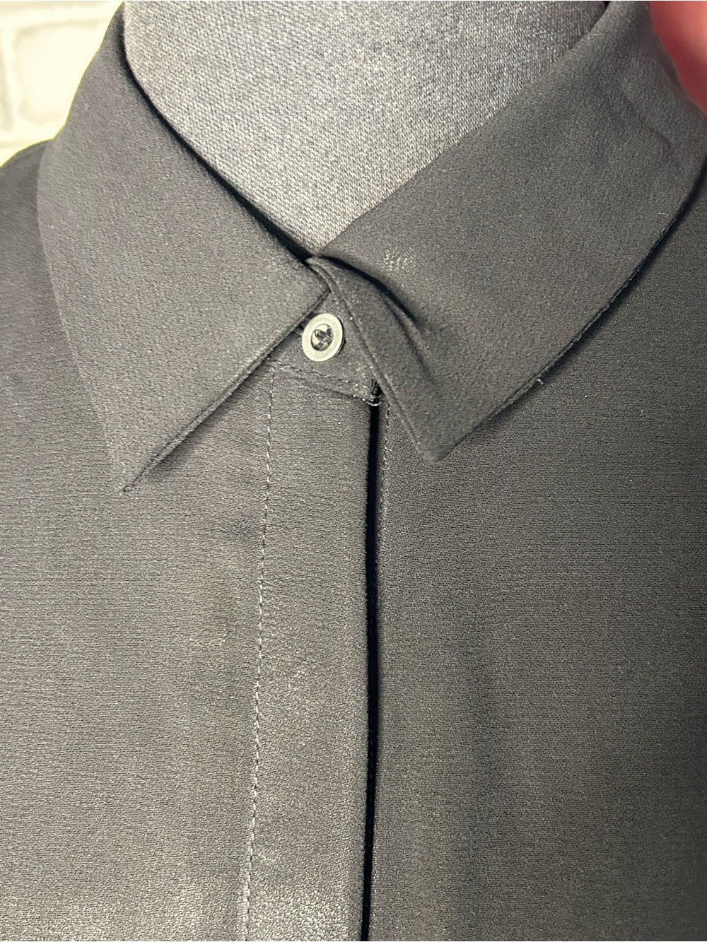 Vince Sleeveless Black Collared Shift Dress/Tunic - Silk - Picture 2 of 5